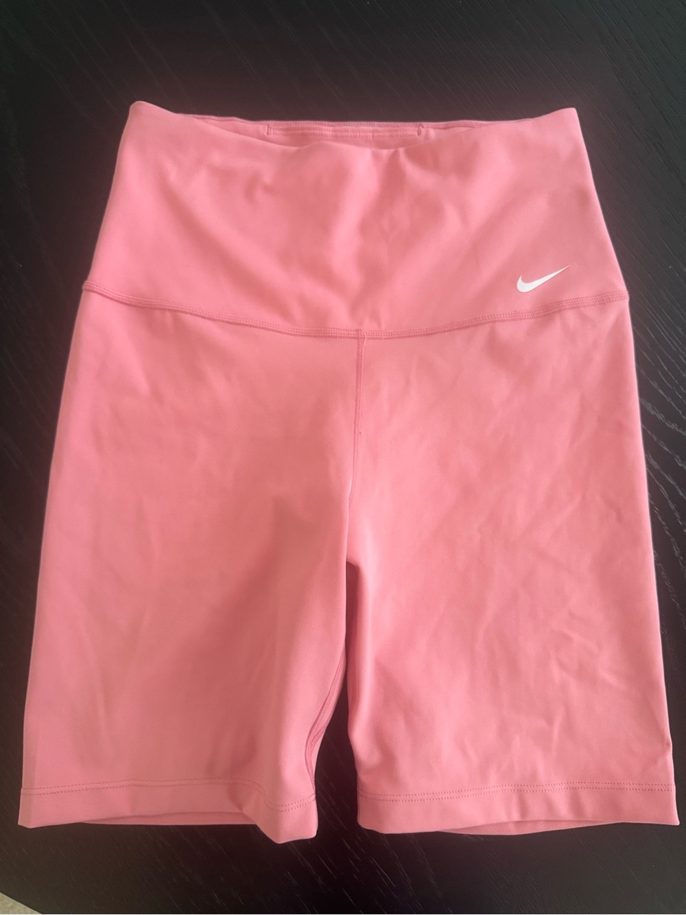 Nike Coral Pink High-Waist Bike Shorts
